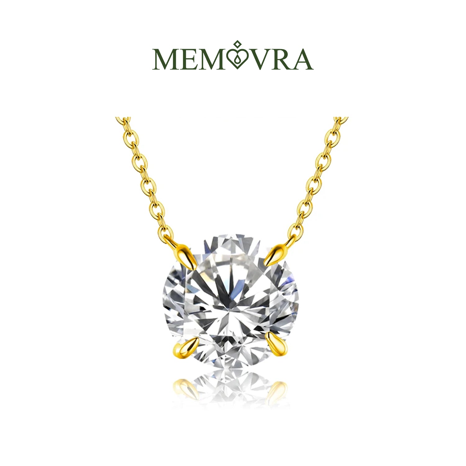Radiant Moissanite Diamond Pendant Necklace